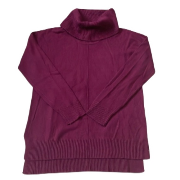 Cynthia Rowley 2-Ply Cashmere Cowl neck Sweater Wine Burgundy Size S Cozy Soft - Picture 1 of 11